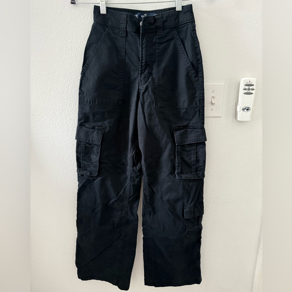 Hollister Cargo Black Pants